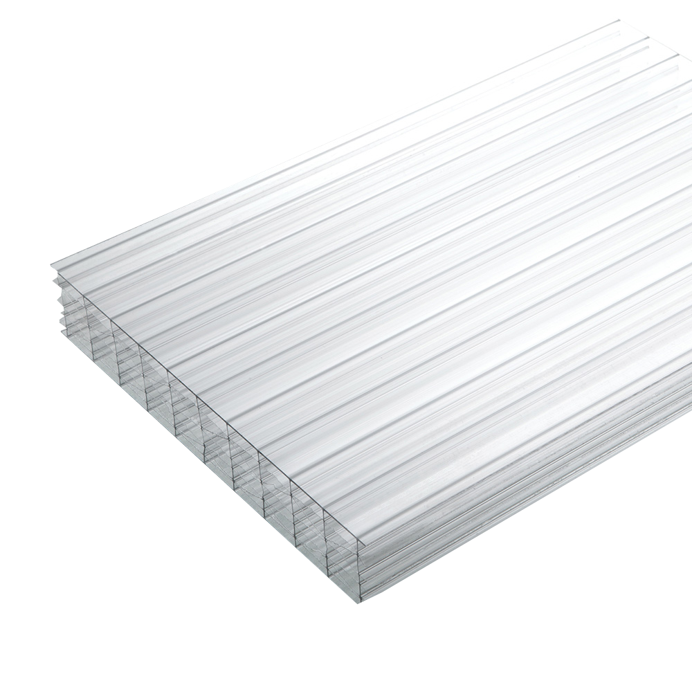 25mm Clear Polycarbonate Roofing Sheet 10 Year Warranty UV Protection Various Ready Size