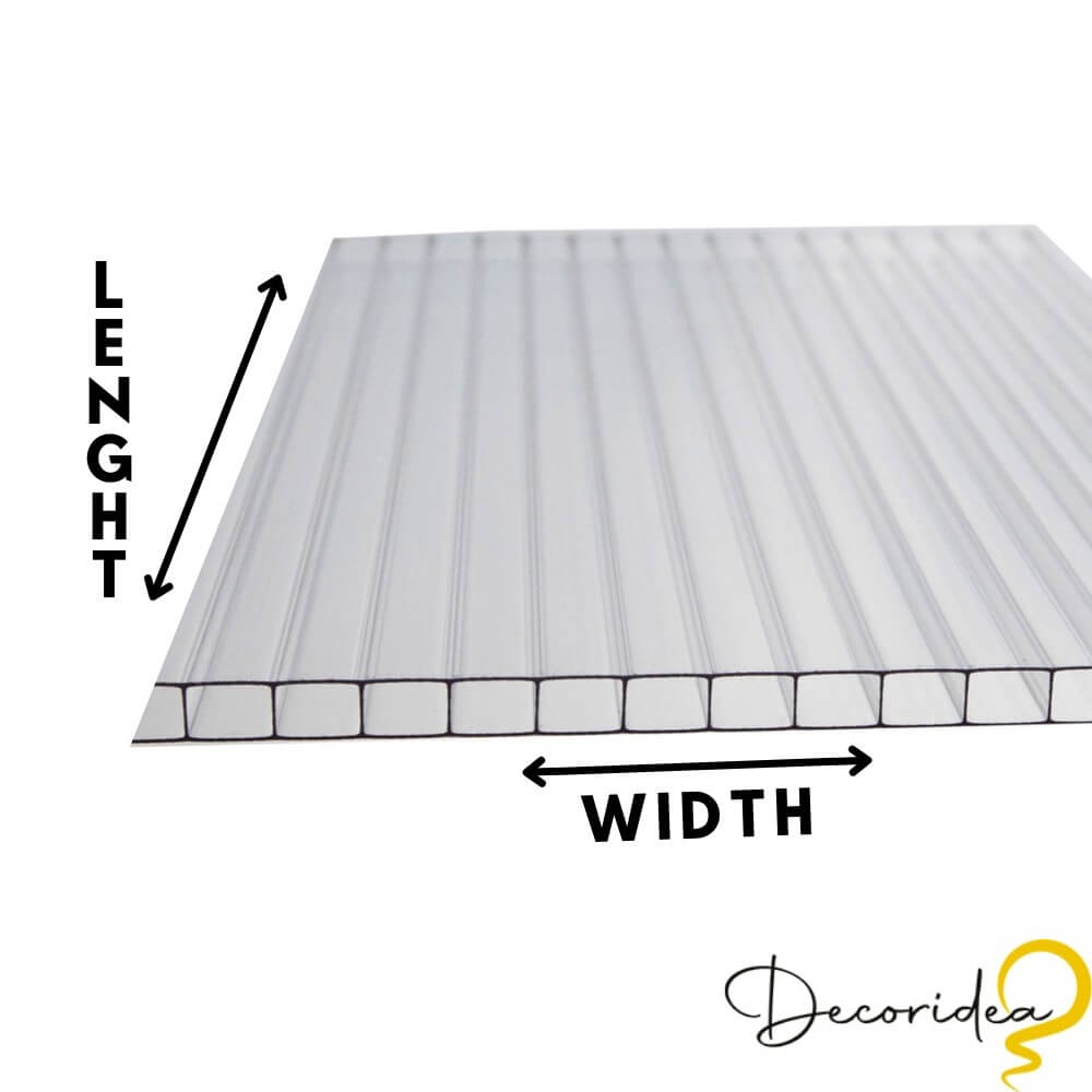 4mm Clear Polycarbonate Greenhouse Roofing Replacement Sheet (W:61cm x L:122cm)
