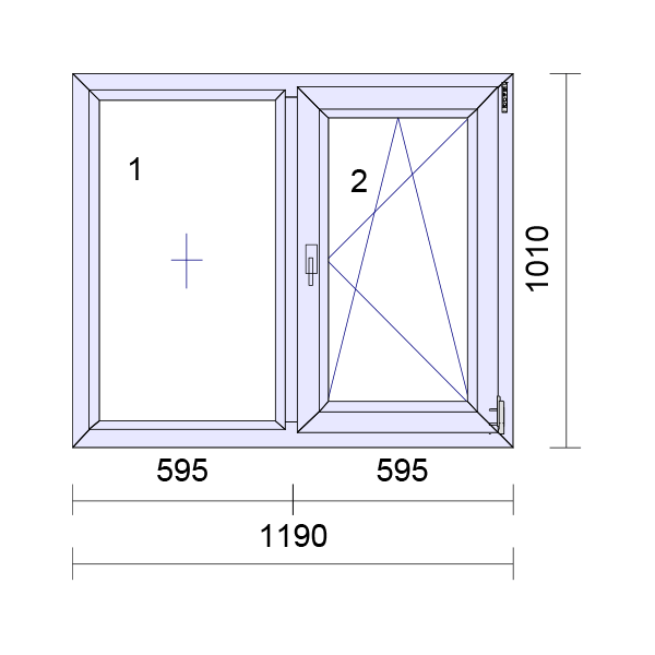 uPVC Side Hung Tilt and Turn Double Glazed Window Frame and Glass 85mm UK 2 Gasket Seal - Multi Size