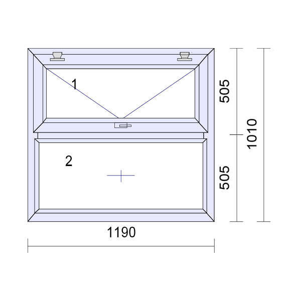 uPVC Top Hung Double Glazed Window Frame and Glass 85mm UK 2 Gasket Seal - Multi Size