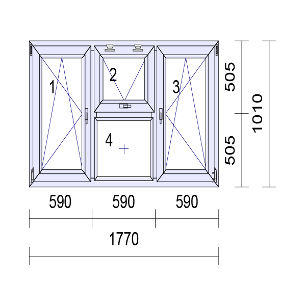uPVC Side & Top Hung Tilt and Turn Double Glazed Window Frame and Glass 85mm UK 2 Gasket Seal - Multi Size