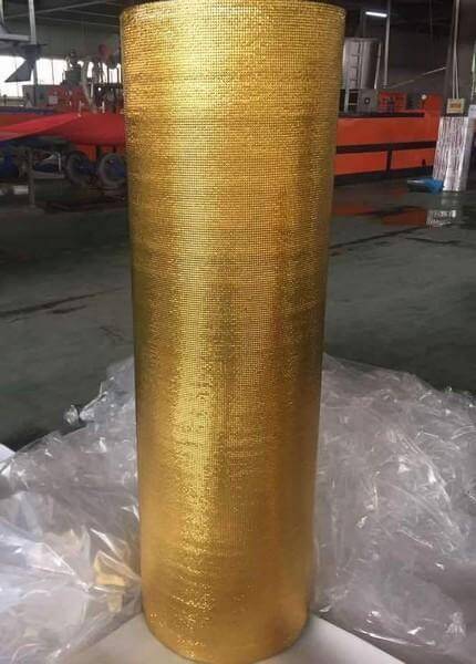3mm Foil EPE Foam Insulation Underlay Double Sided Grid Golden Colour - Decoridea