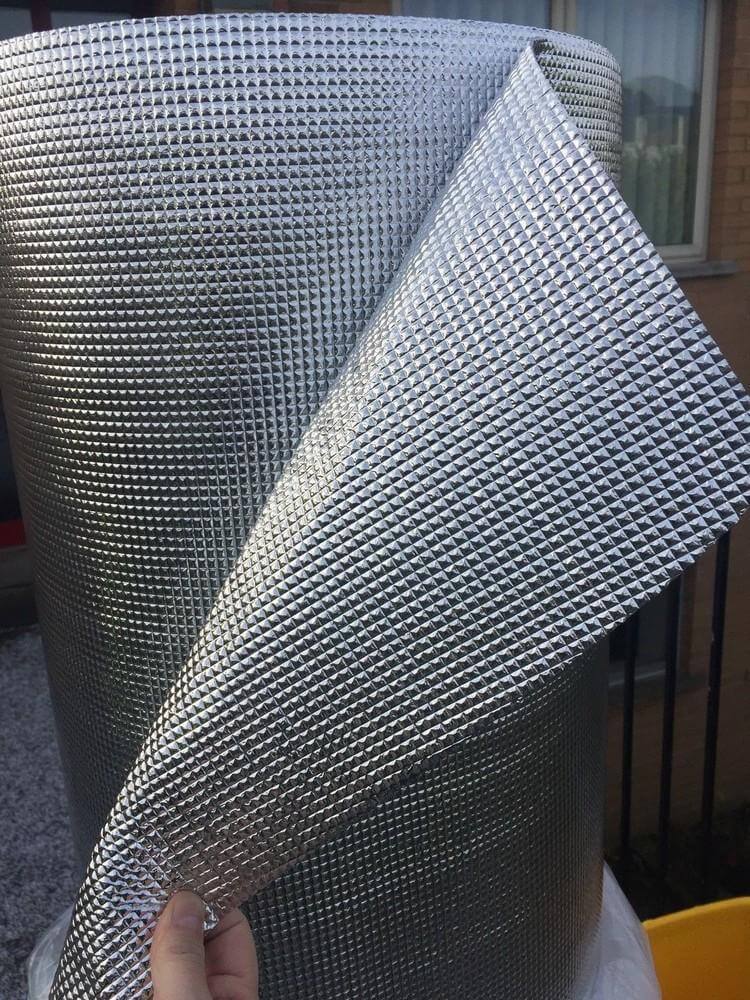 3mm Foil EPE Foam Insulation Underlay Double Sided Grid Silver Colour - Decoridea