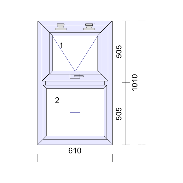 uPVC Top Hung Double Glazed Window Frame and Glass 85mm UK 3 Gasket Seal - Multi Size