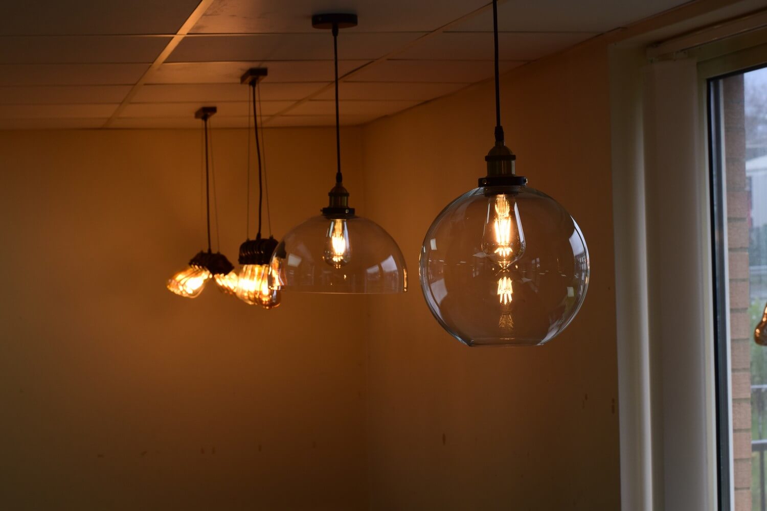 Adelina Industrial Retro Loft Glass Ceiling Lamp Shade Pendant LED Light - Decoridea