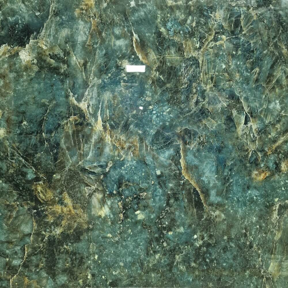 Almond Green Rectified Glossy Stone Effect Porcelain 1000x1000mm Wall and Floor Tiles