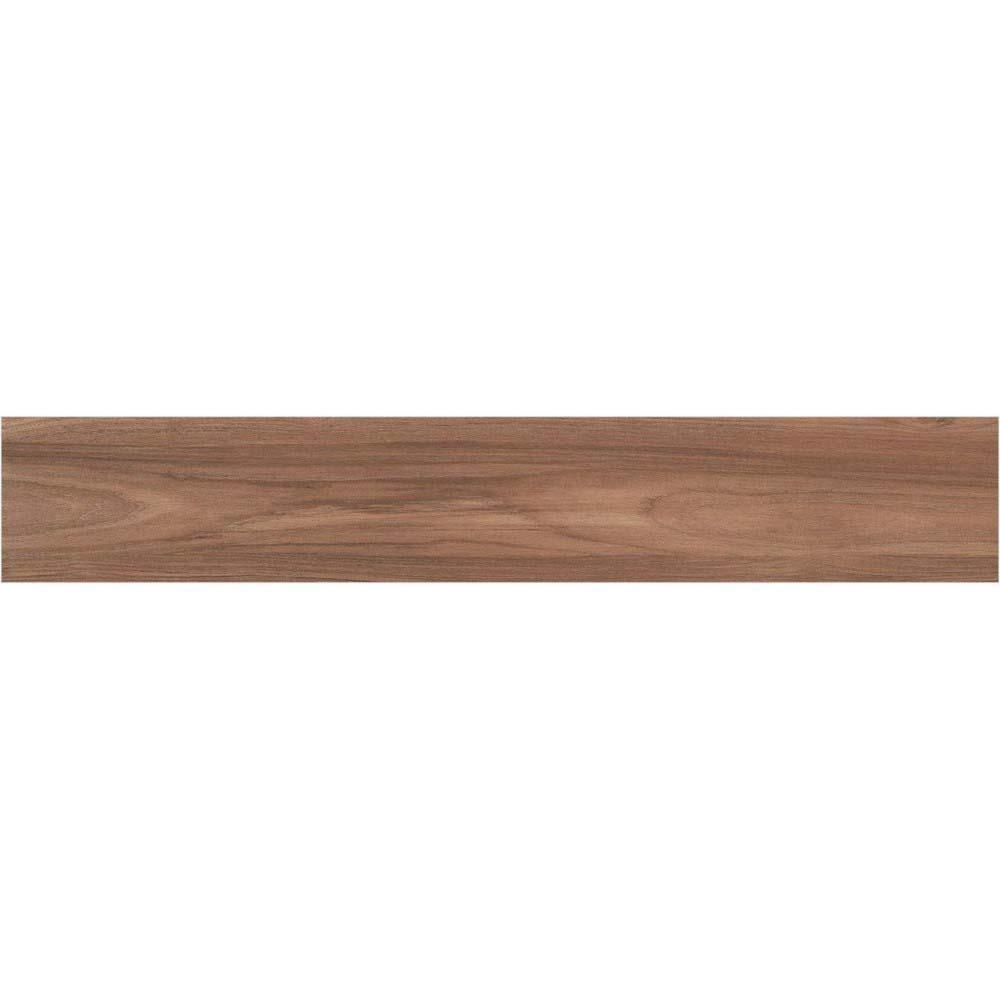 Alpine Brown Wood Effect Rectified Matt Porcelain 200x1200mm Wall and Floor Tile