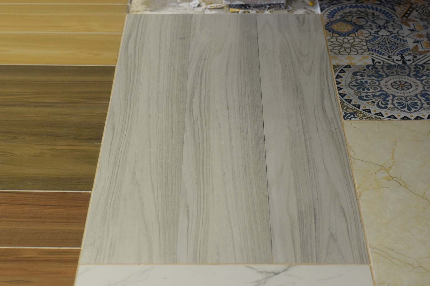 Alpine White Wood Effect Rectified Matt Porcelain 200x1200mm Wall and Floor Tile