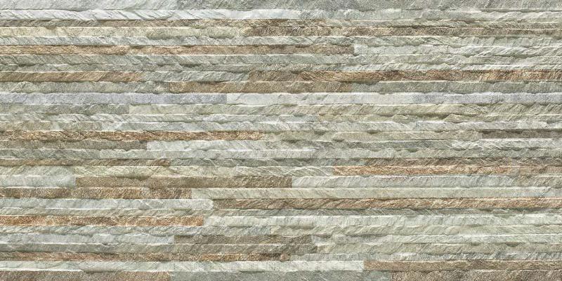 Anemone Split Face Slate Effect Rectified Matt Ceramic Decorative Multicolour 300x600mm Wall Tile
