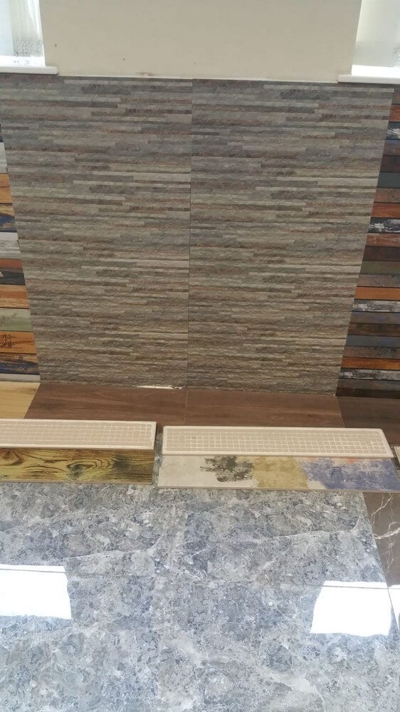 Anemone Split Face Slate Effect Rectified Matt Ceramic Decorative Multicolour 300x600mm Wall Tile