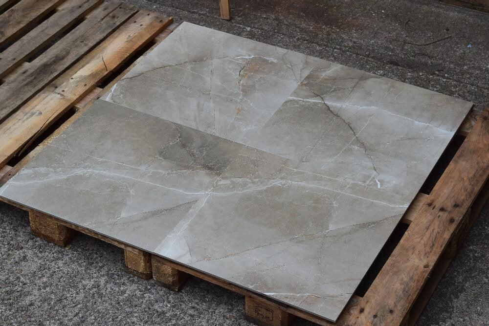 Arizona Grey Rectified Polished Glazed Porcelain 600x600mm Wall and Floor Tiles