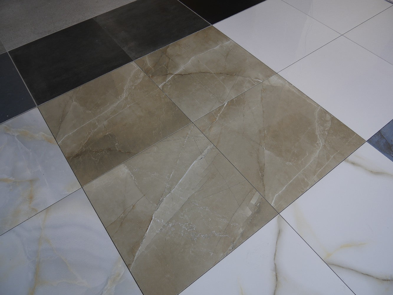 Arizona Grey Rectified Polished Glazed Porcelain 600x600mm Wall and Floor Tiles