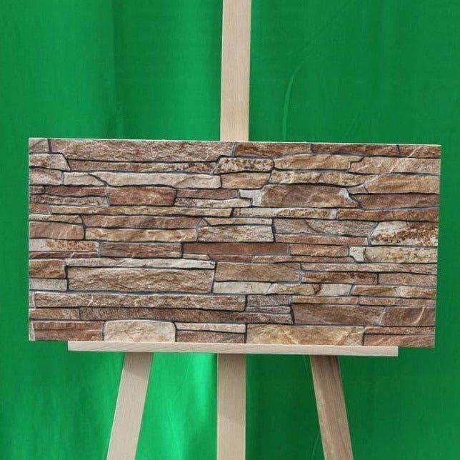 Aster Split Face Slate Effect Rectified Matt Ceramic Decorative Multicolour 300x600mm Wall Tile