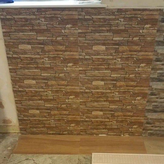 Aster Split Face Slate Effect Rectified Matt Ceramic Decorative Multicolour 300x600mm Wall Tile