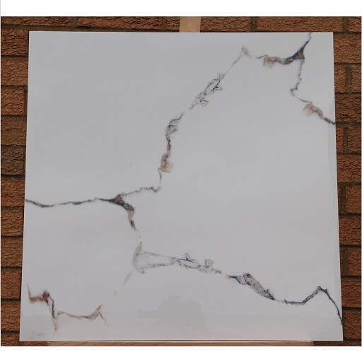 Atlantic White Rectified Polished Porcelain 600x600mm Wall and Floor Tiles