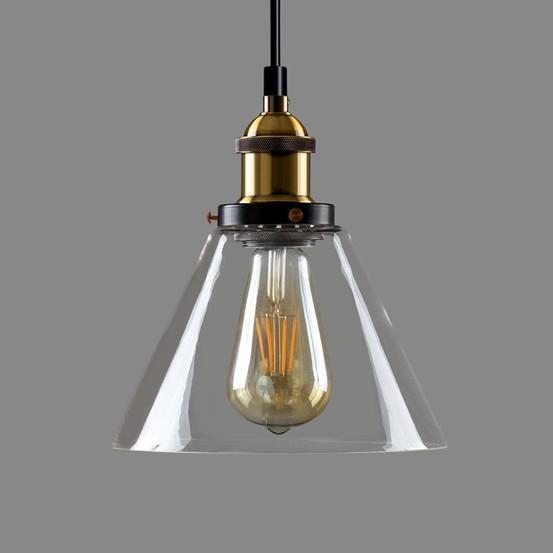 Delicia Industrial Retro Loft Glass Ceiling Lamp Shade Pendant LED Light - Decoridea