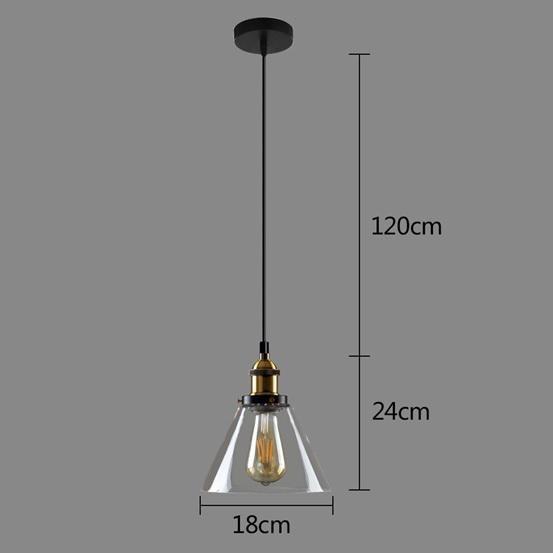 Delicia Industrial Retro Loft Glass Ceiling Lamp Shade Pendant LED Light - Decoridea