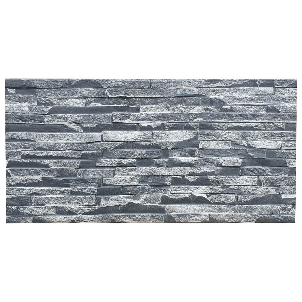Black Lily Split Face Slate Effect 300x600mm Rectified Matt Porcelain Decorative Wall Tile