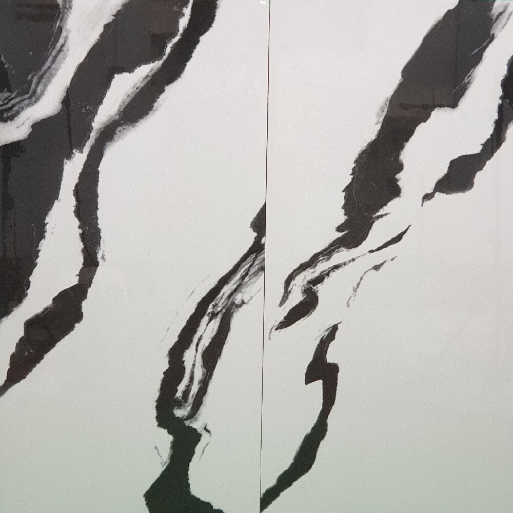 Black Panda Rectified Large Format Polished Stone Effect Porcelain 800x1600mm Floor & Wall Tiles