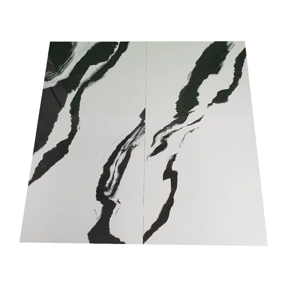 Black Panda Rectified Large Format Polished Stone Effect Porcelain 800x1600mm Floor & Wall Tiles