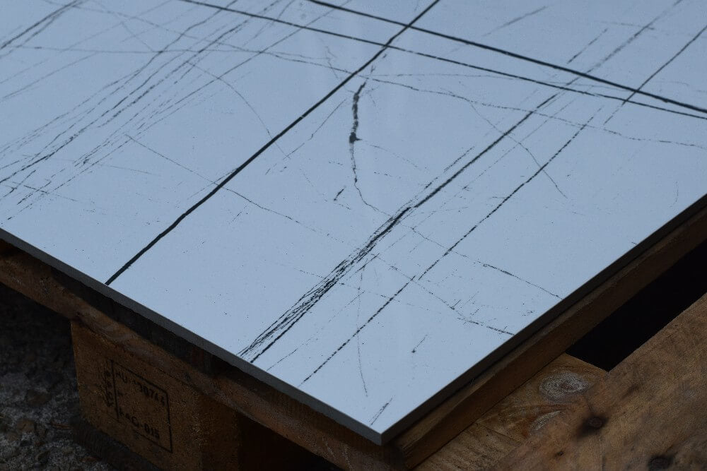 Black and White Rectified Polished Glazed Porcelain 600x600mm Wall and Floor Tiles