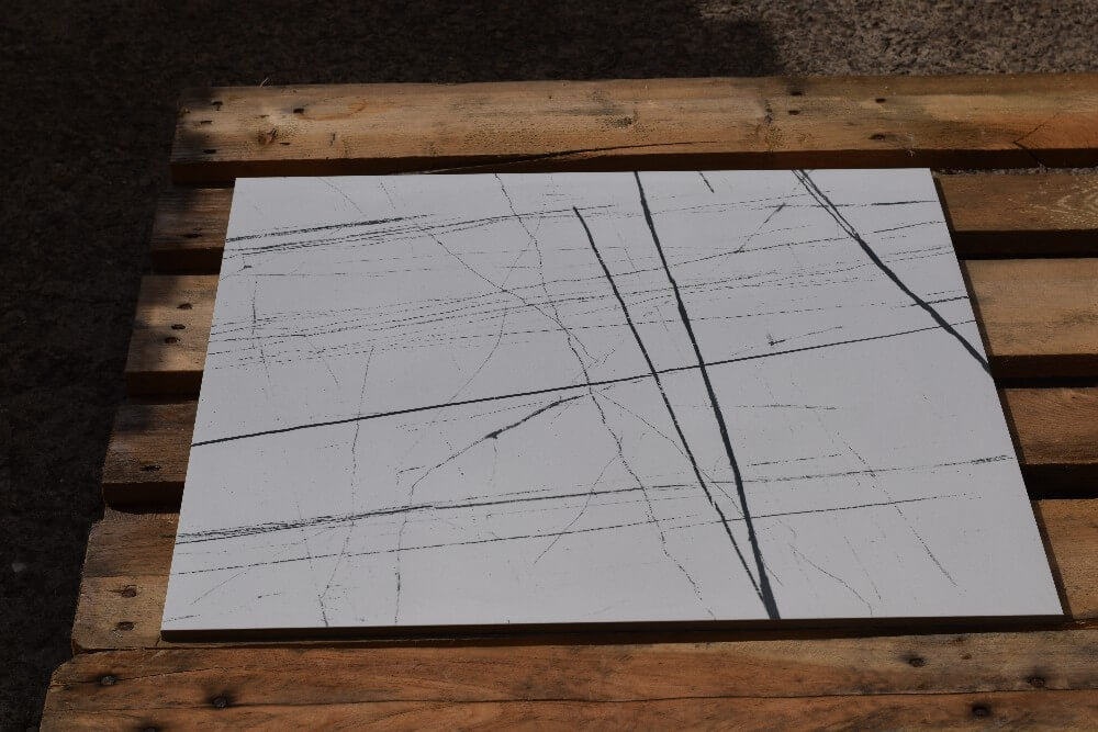 Black and White Rectified Polished Glazed Porcelain 600x600mm Wall and Floor Tiles