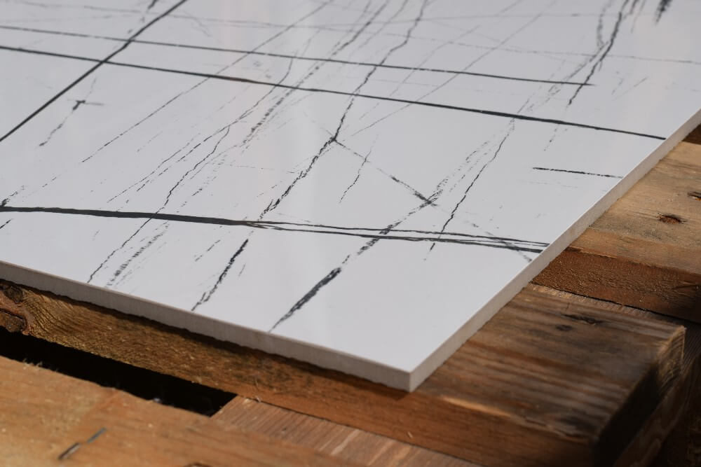 Black and White Rectified Polished Glazed Porcelain 600x600mm Wall and Floor Tiles