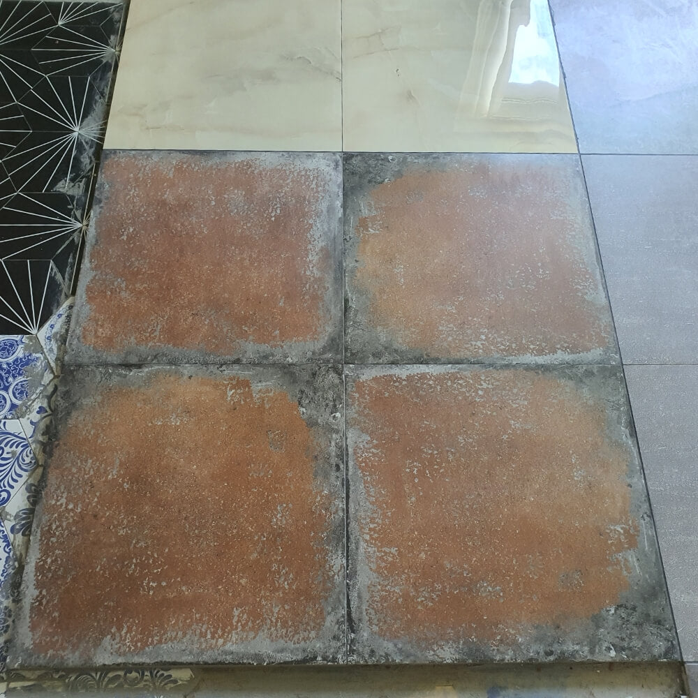 Cimento Brown Rectified Matt Semi Porcelain 600x600mm Wall and Floor Tiles
