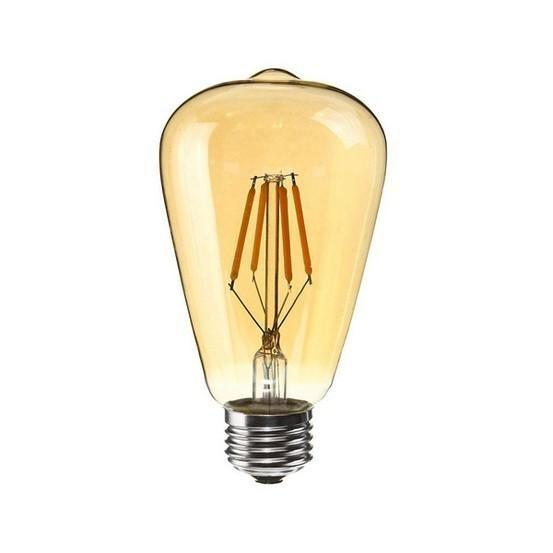 Estela Industrial Retro Loft Glass Ceiling Lamp Shade Pendant LED Light - Decoridea
