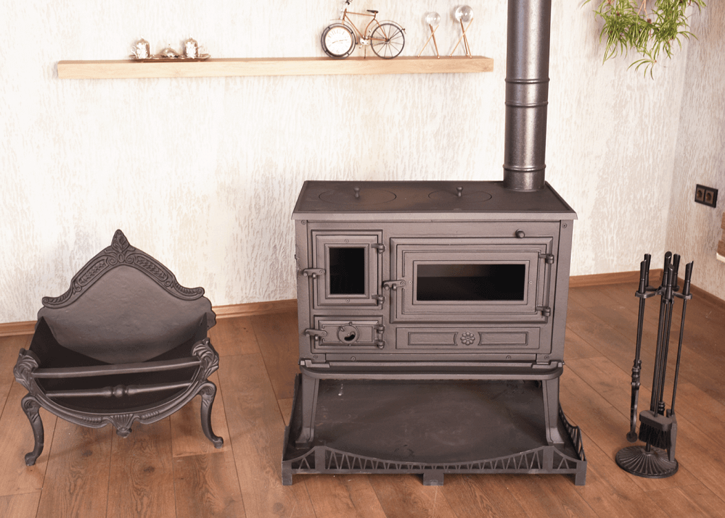 Cooking Wood Burning Stove Oven Cooker Fireplace 115kg Cast Iron Body