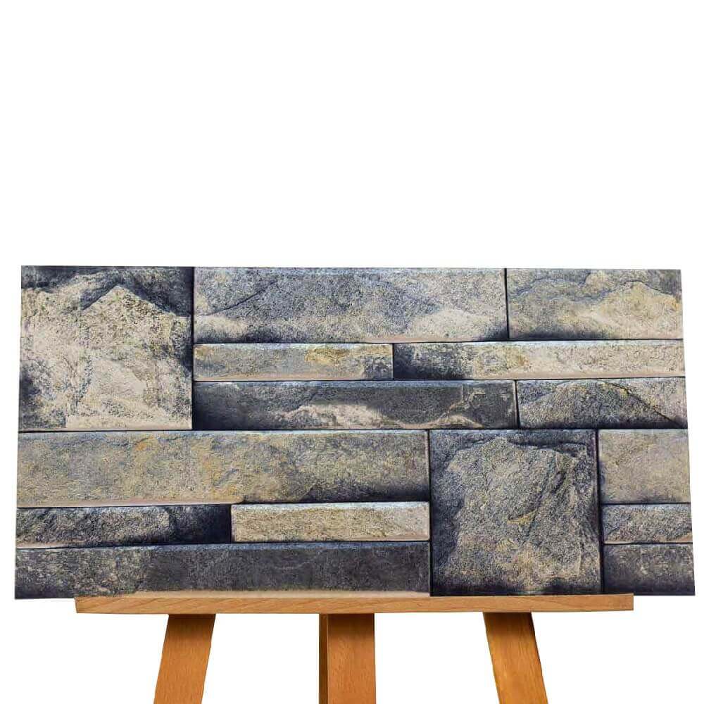 Coral Grey Split Face Rectified Matt Porcelain 300x600mm Wall Tile