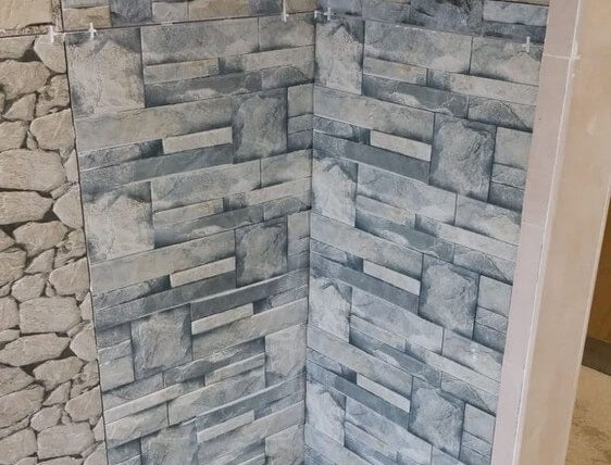 Coral Grey Split Face Rectified Matt Porcelain 300x600mm Wall Tile