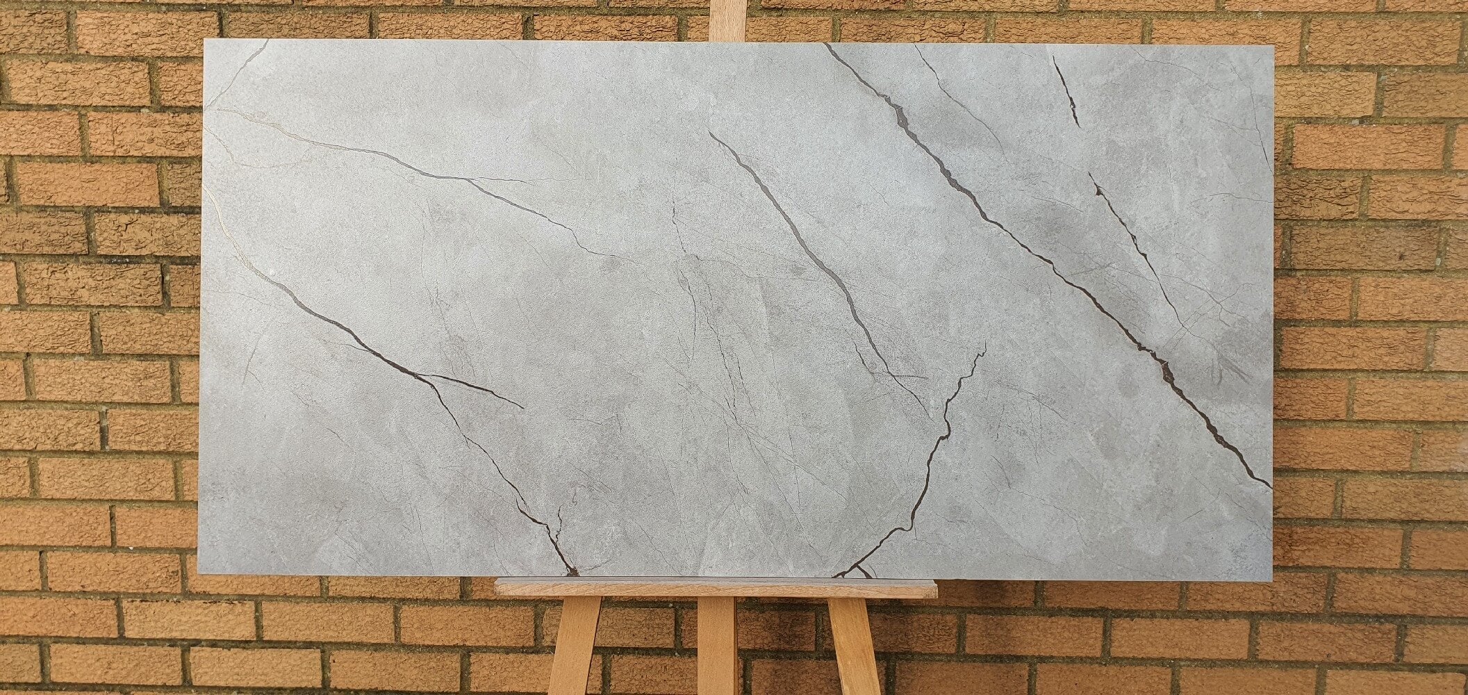 Cortona Grey Rectified Large Format Matt Stone Effect Porcelain Floor & Wall Tiles 600x1200mm