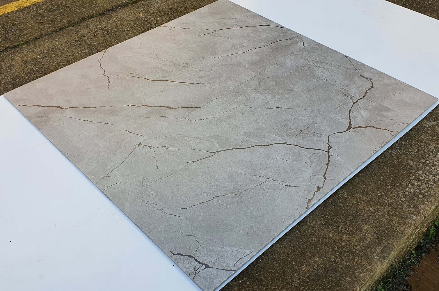 Cortona Grey Rectified Large Format Matt Stone Effect Porcelain Floor & Wall Tiles 600x1200mm