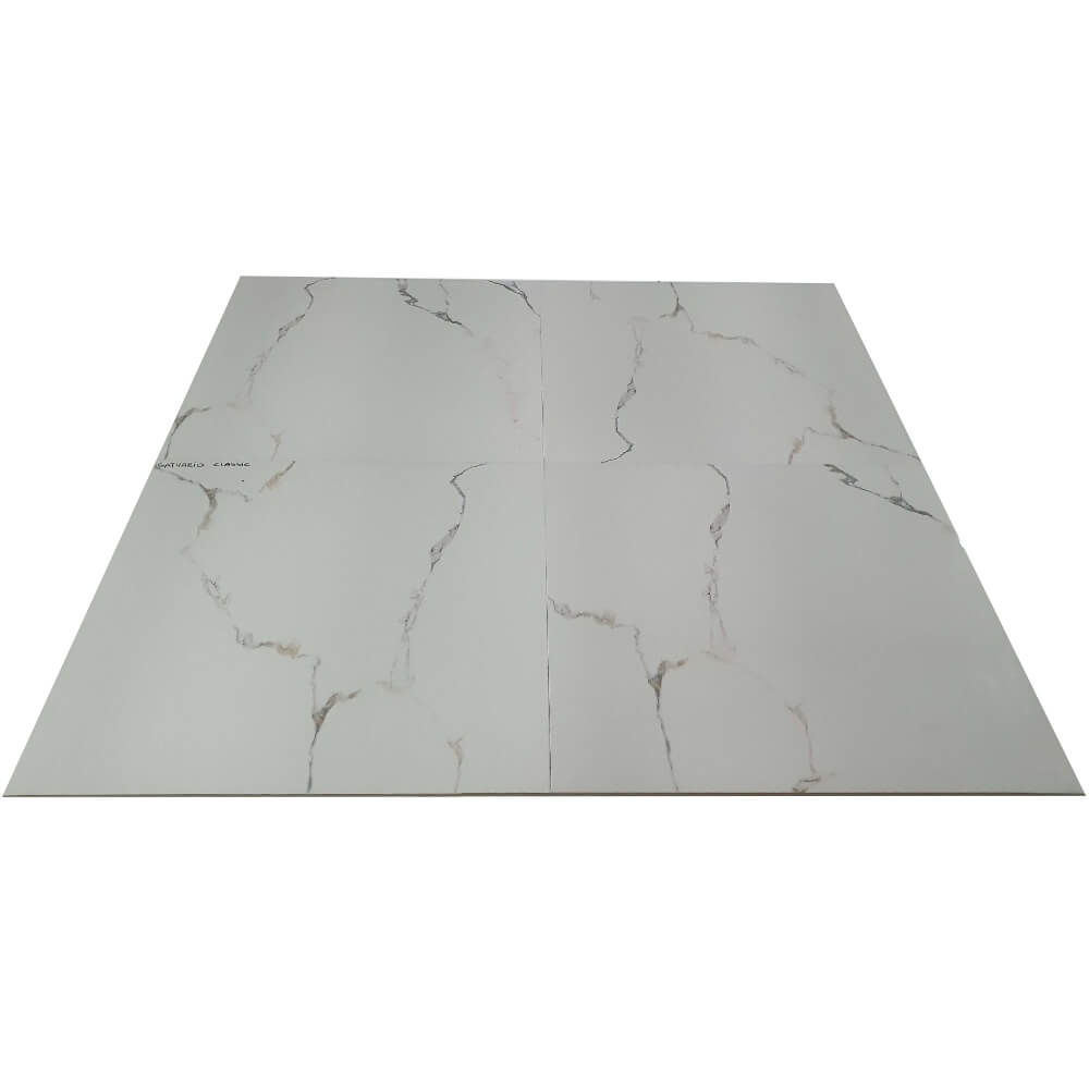 Creta Statuario Rectified Matt Stone Effect Porcelain 800x800mm Wall and Floor Tiles