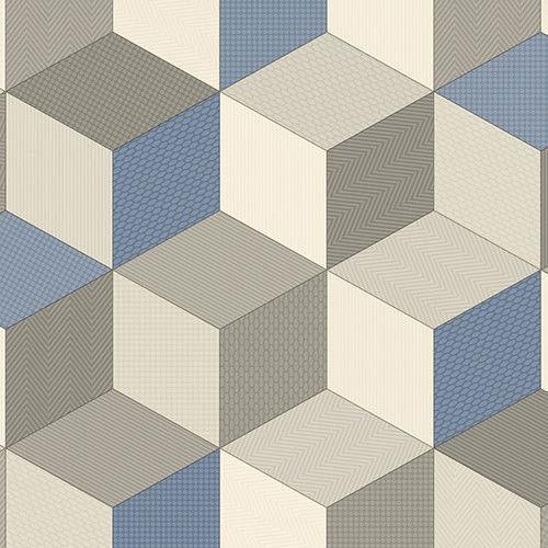 Cubes 073 Smart Vinyl Lino Flooring 4m Width - Decoridea