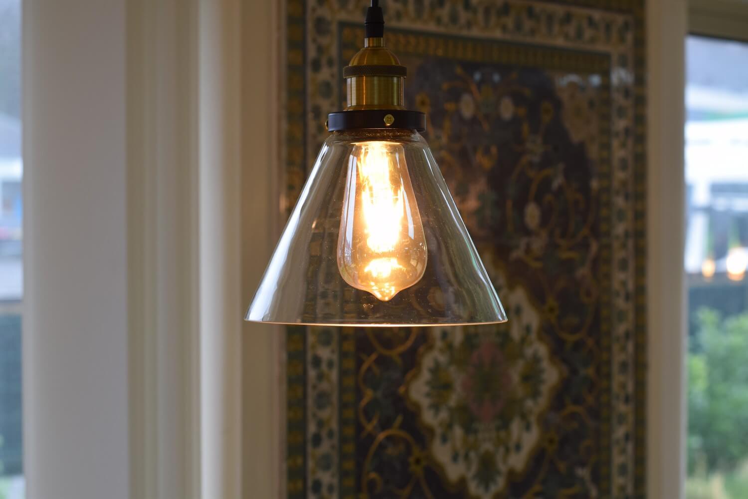 Delicia Industrial Retro Loft Glass Ceiling Lamp Shade Pendant LED Light - Decoridea