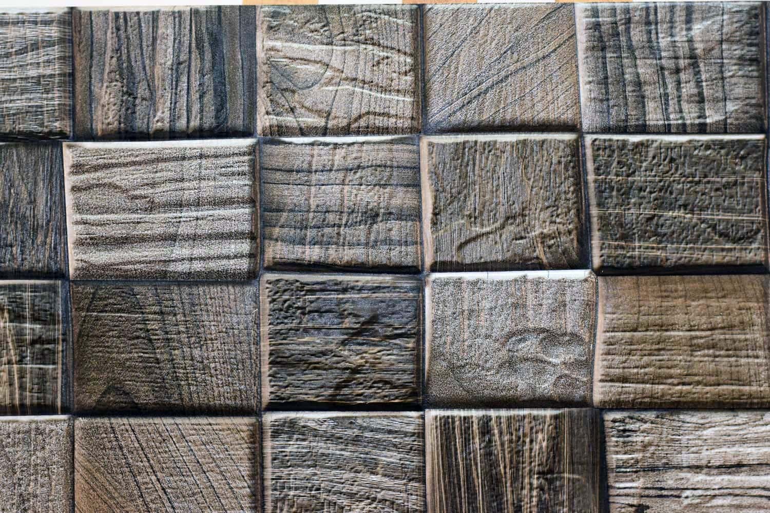 Ebony Grey Split Face Rectified Matt Porcelain 300x600mm Wall Tile