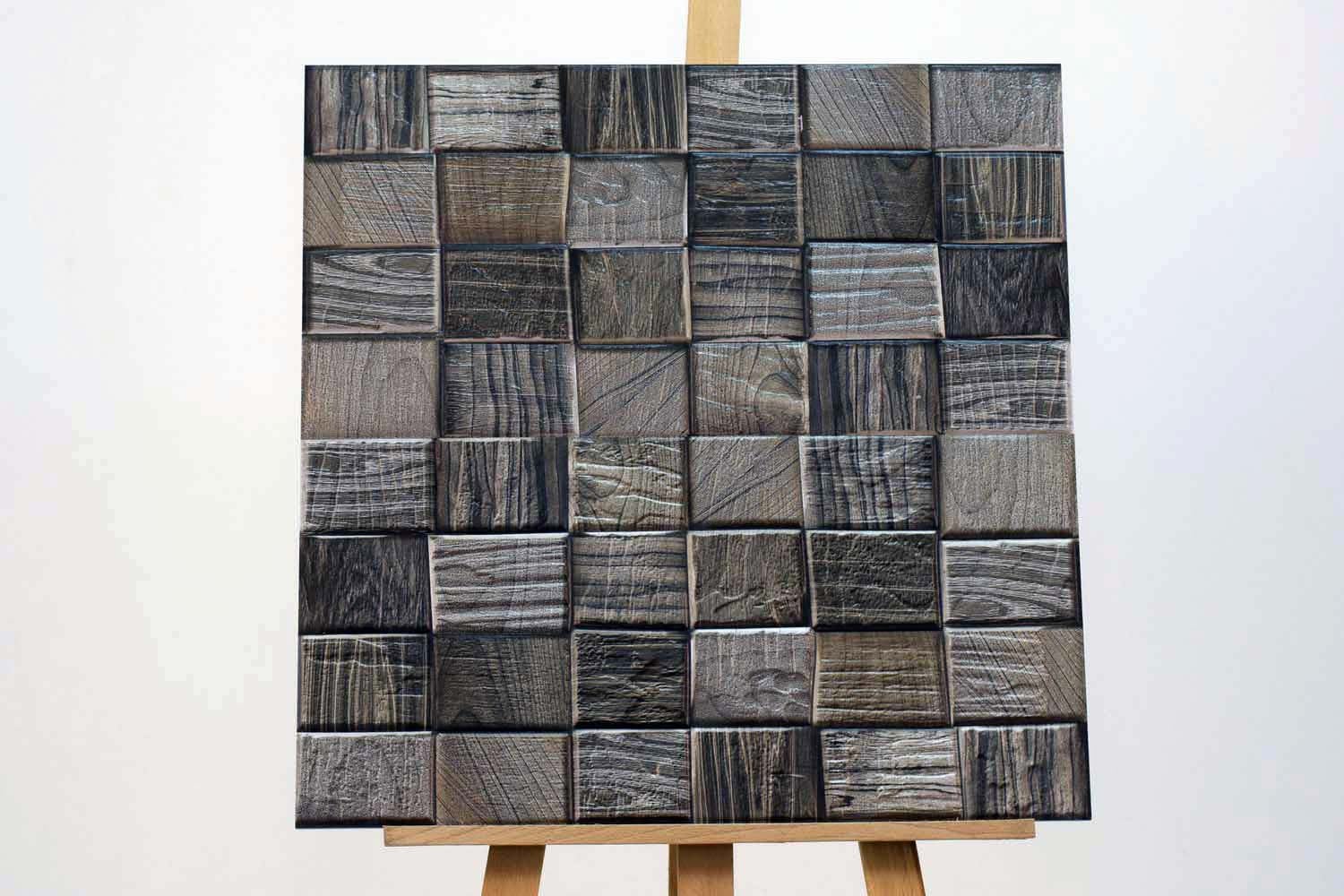 Ebony Grey Split Face Rectified Matt Porcelain 300x600mm Wall Tile