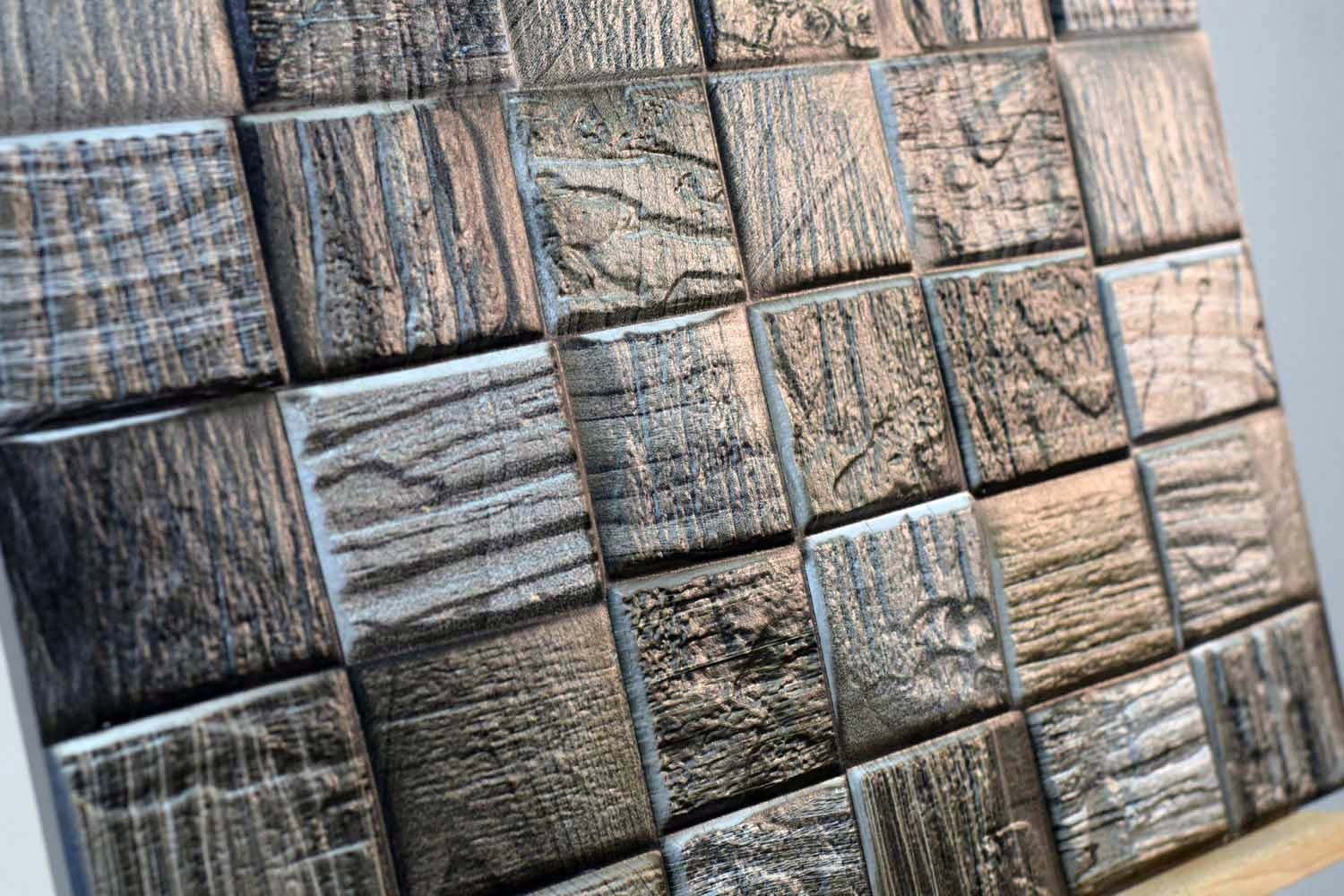 Ebony Grey Split Face Rectified Matt Porcelain 300x600mm Wall Tile
