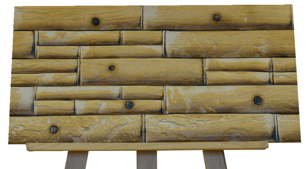 Elmo Yellow Bamboo Split Face Rectified Matt Porcelain 300x600mm Wall Tile