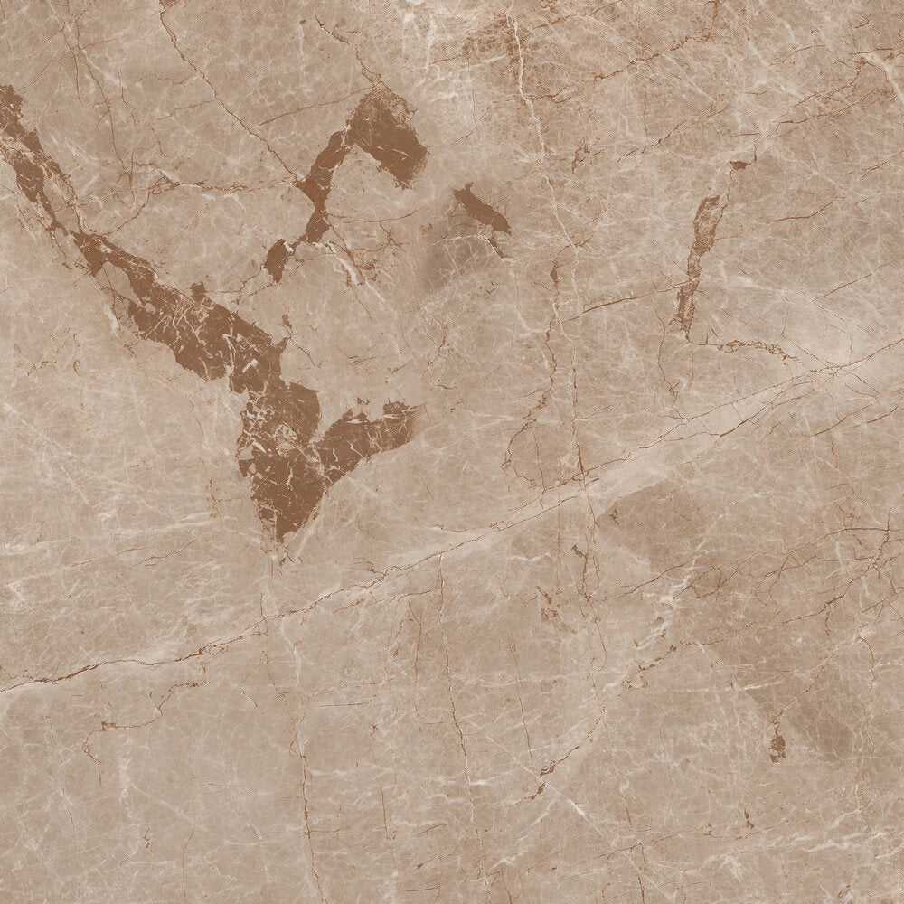Embrace Brown Rectified Glossy Stone Effect Porcelain 800x800mm Wall and Floor Tiles