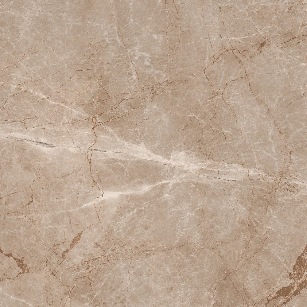 Embrace Brown Rectified Glossy Stone Effect Porcelain 800x800mm Wall and Floor Tiles