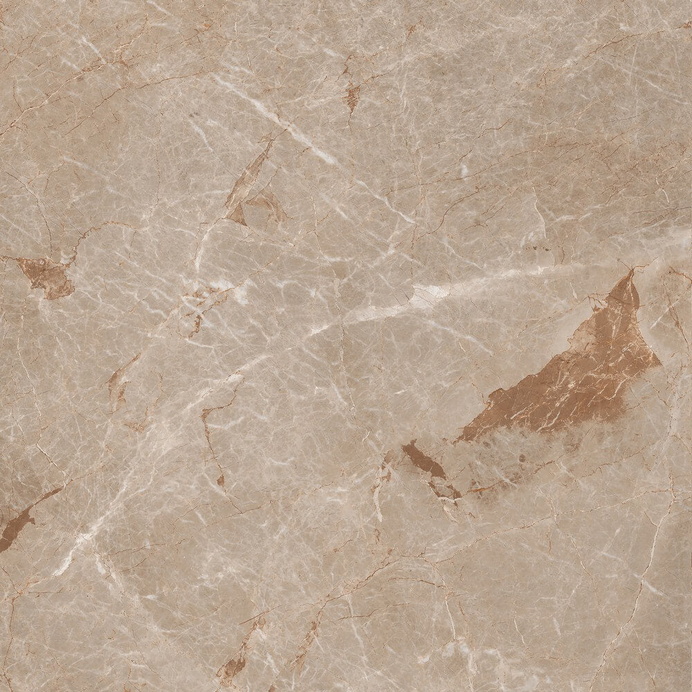 Embrace Brown Rectified Glossy Stone Effect Porcelain 800x800mm Wall and Floor Tiles