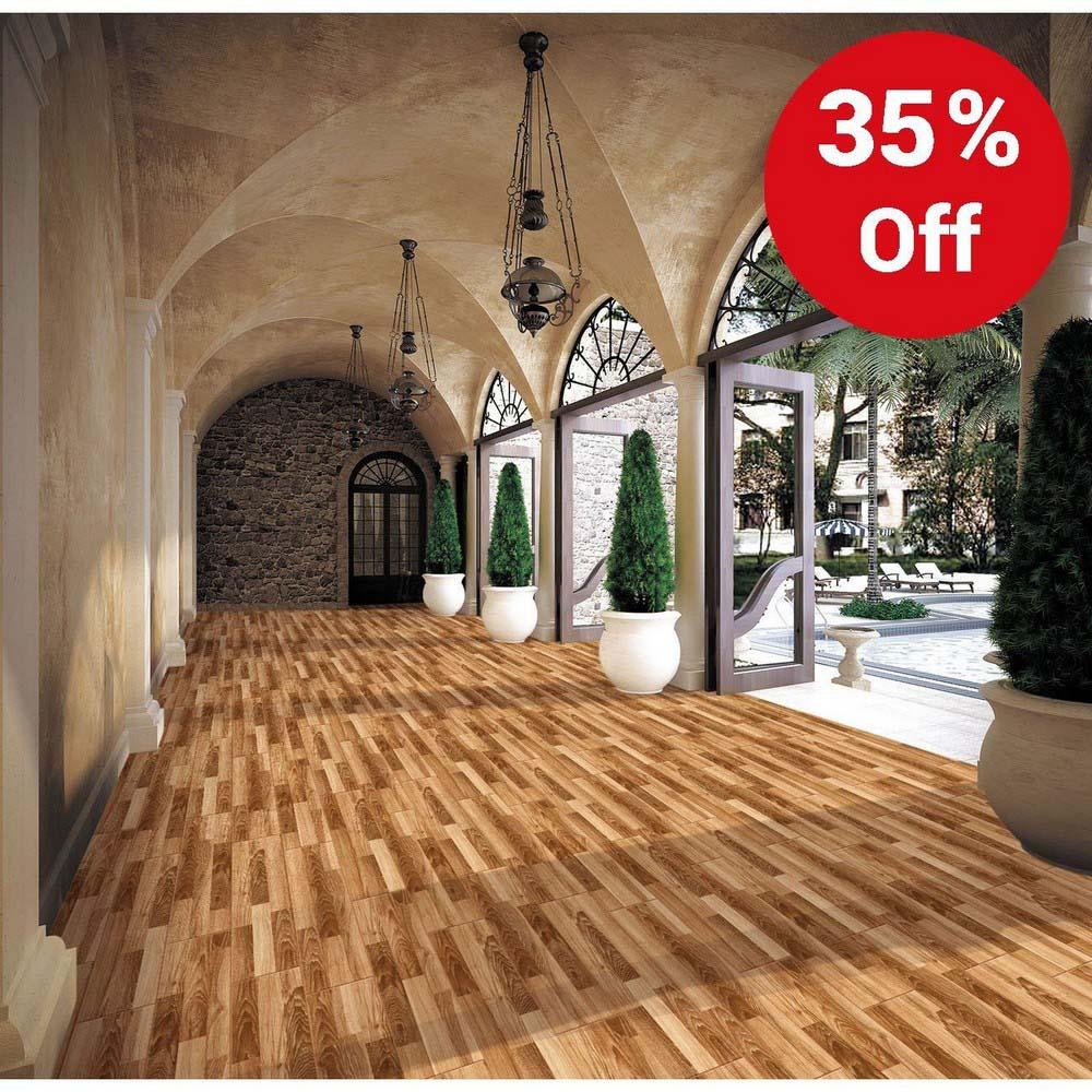 Fruitwood Wood Effect Rectified Matt Ceramic 150x800mm Wall and Floor Tile