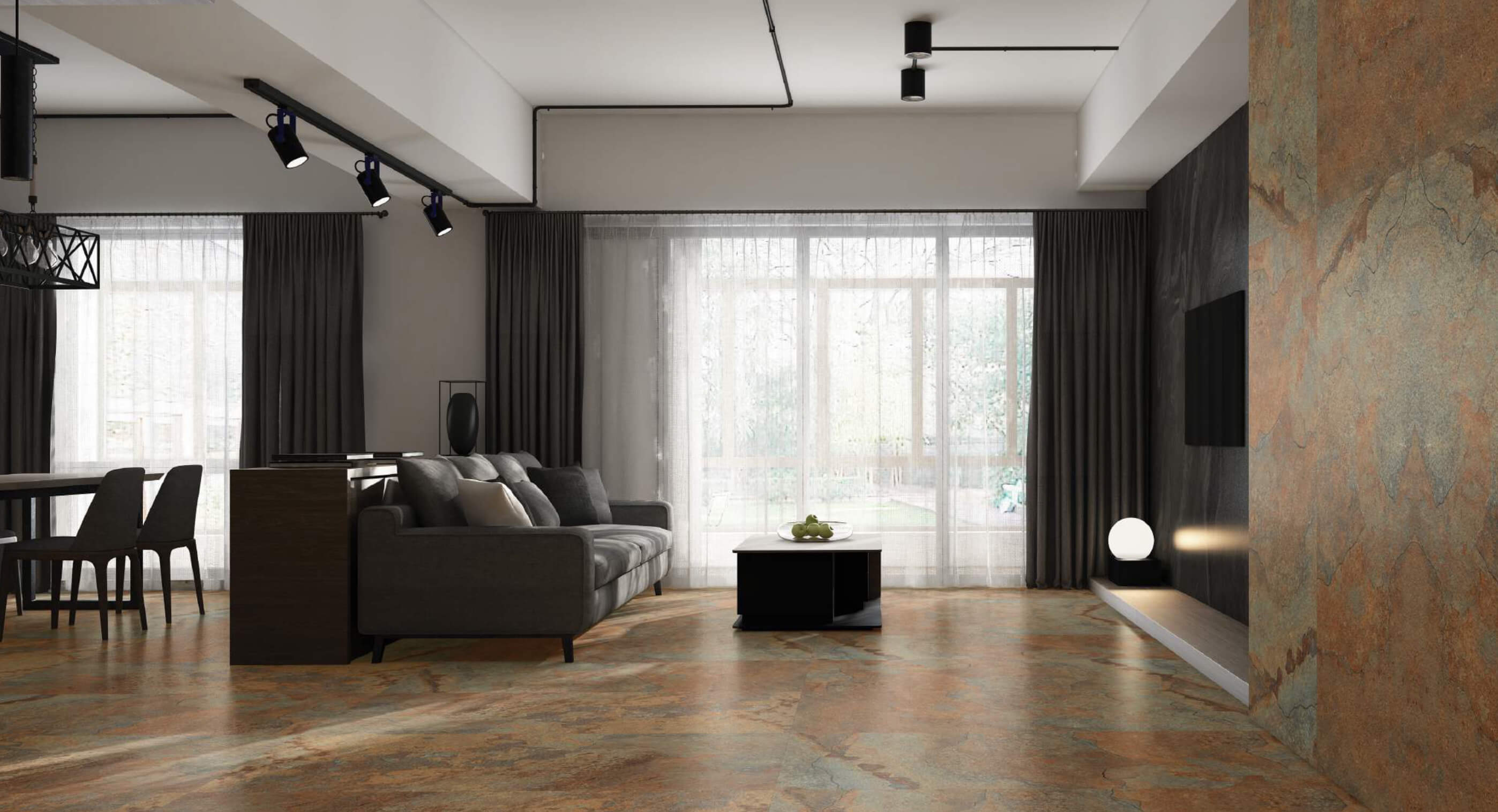 Grainy Stone Rectified Large Format Rustic Matt Stone Effect Porcelain 800x1600mm Floor & Wall Tiles