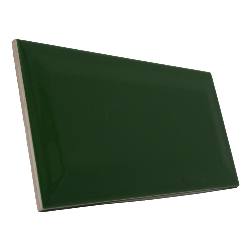 Green Metro Brick Tiles 100x200mm Diamond Decorative Polished Wall Tile