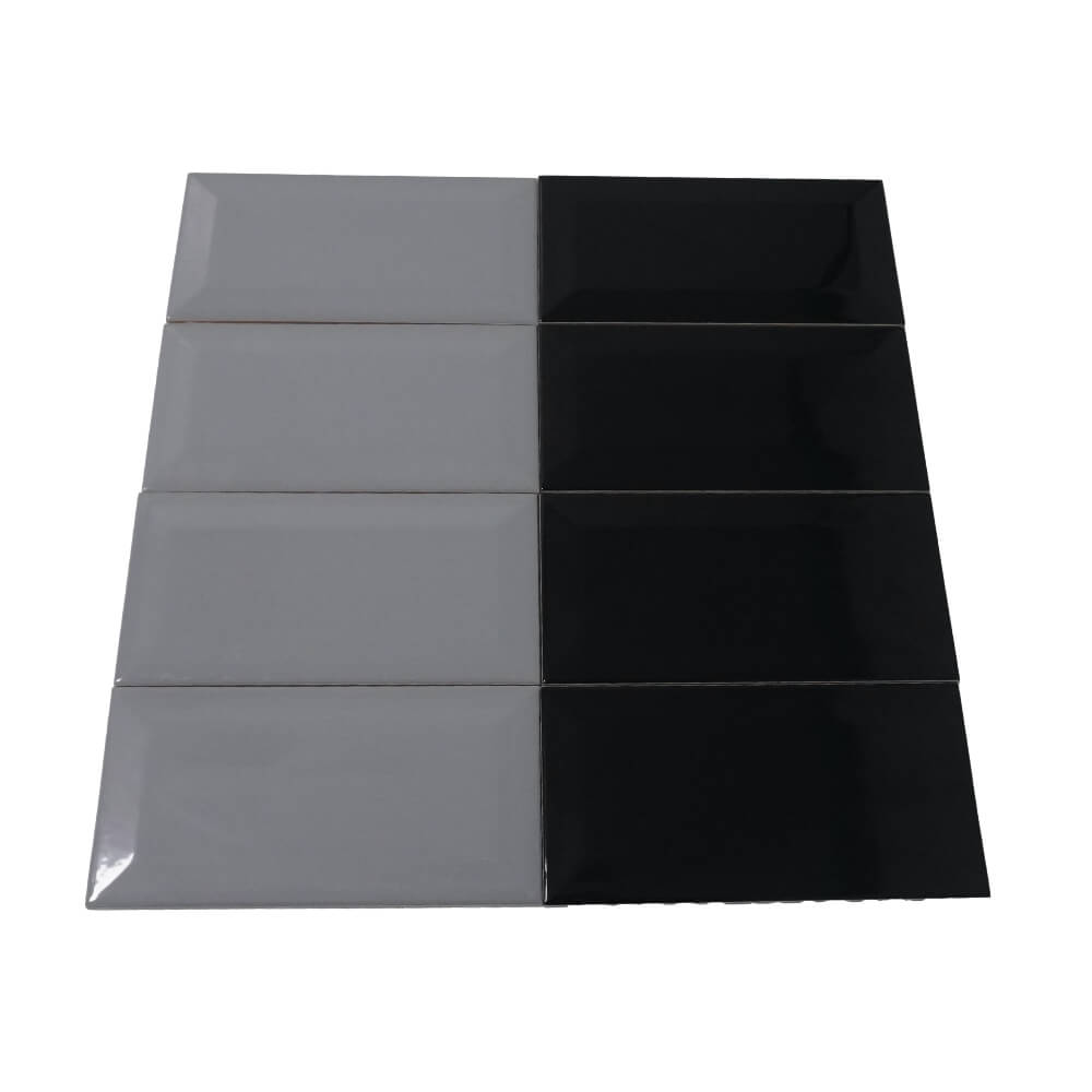 Grey Metro Brick Tiles 100x200mm Diamond Decorative Polished Wall Tile