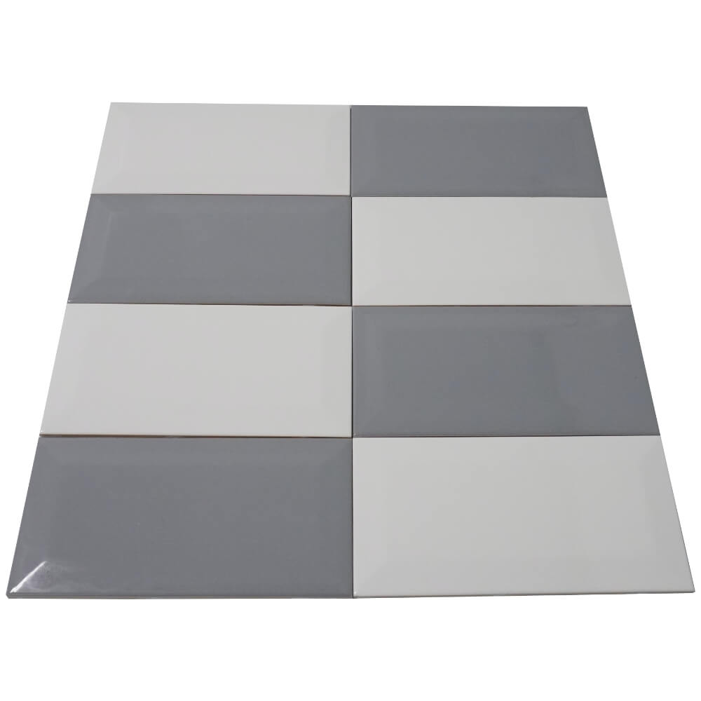 Grey Metro Brick Tiles 100x200mm Diamond Decorative Polished Wall Tile