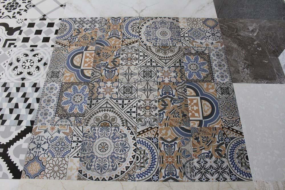 Italian Design Astoria Large Format Victorian Patchwork Moroccan Polished Porcelain Floor & Wall Tiles 600x1200mm